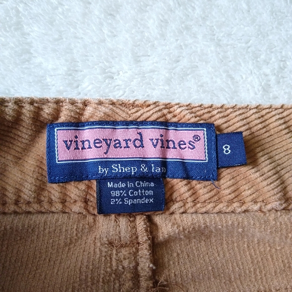 Vineyard Vines Women's Tan Corduroy Straight Leg Pants Size 8 Reg Five Pocket - Picture 5 of 5